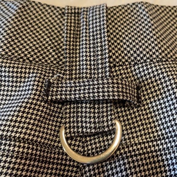 NWT Larry Levine Black & White Hounds Tooth Capris - Picture 8 of 11